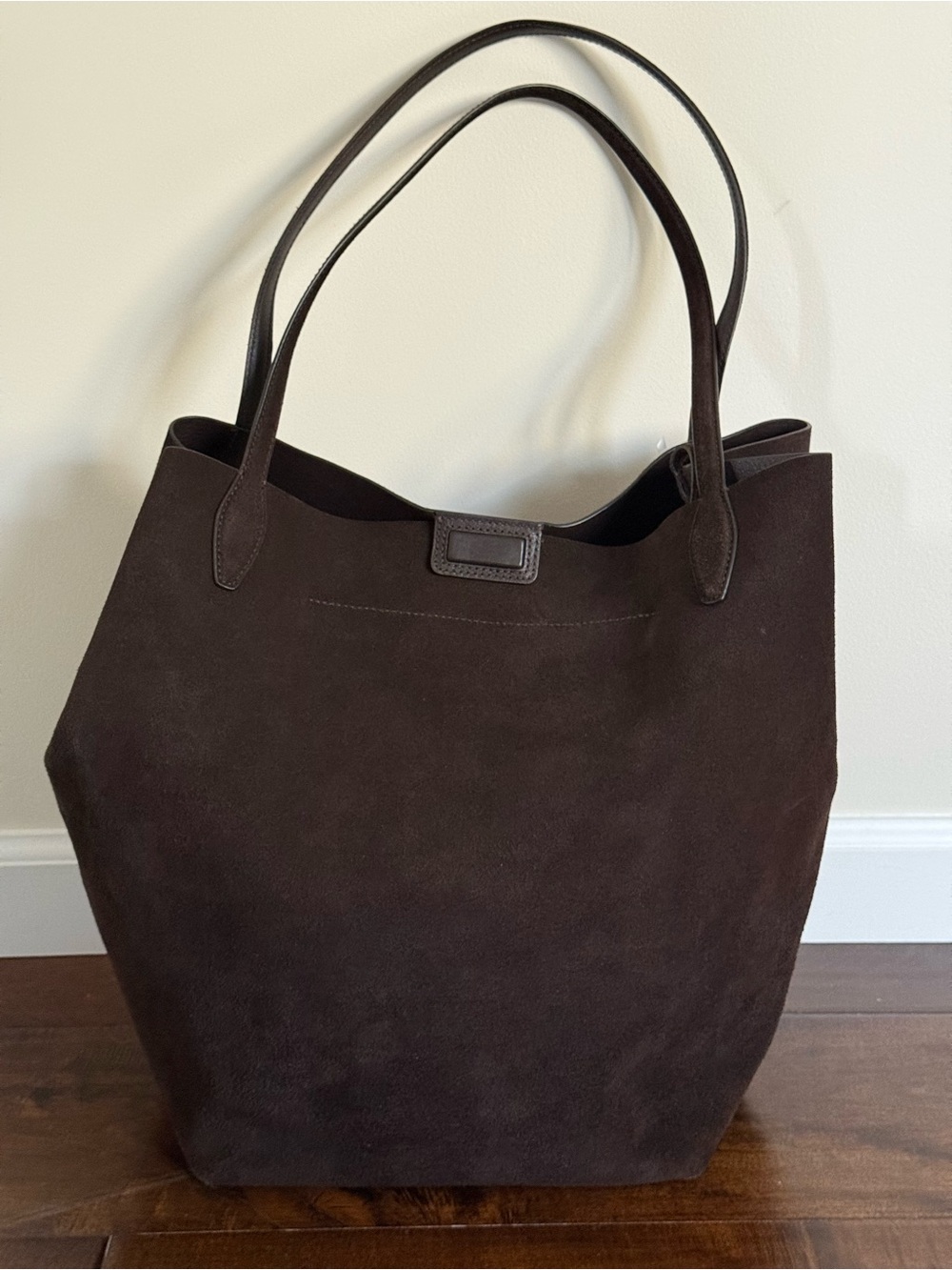 Madewell The Oversized Shopper Tote in Dark Carob Suede